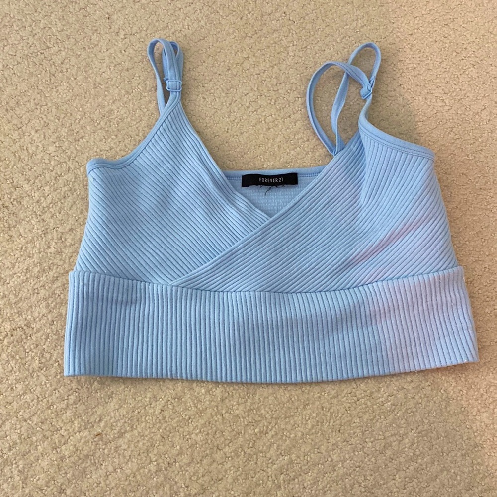 Blue crop top